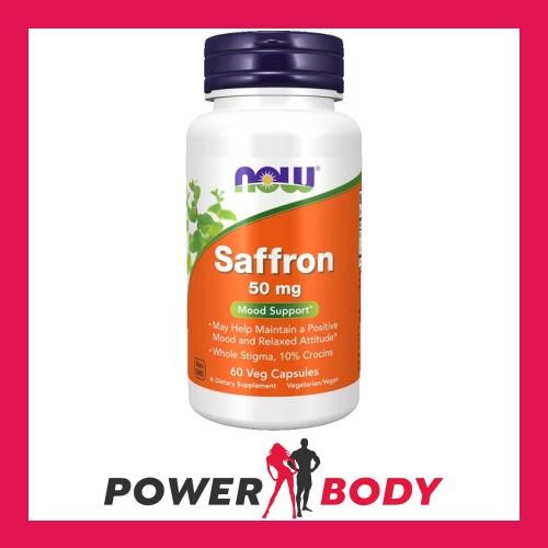 Now foods saffron 50mg - -, 60